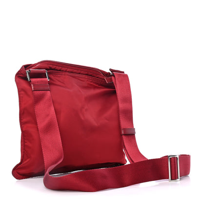 Prada Nylon Vela Flat Messenger Rosso 2 of 5