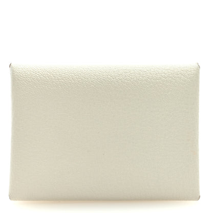 Hermes Chevre Mysore Calvi Duo Card Case Mushroom 1 of 6