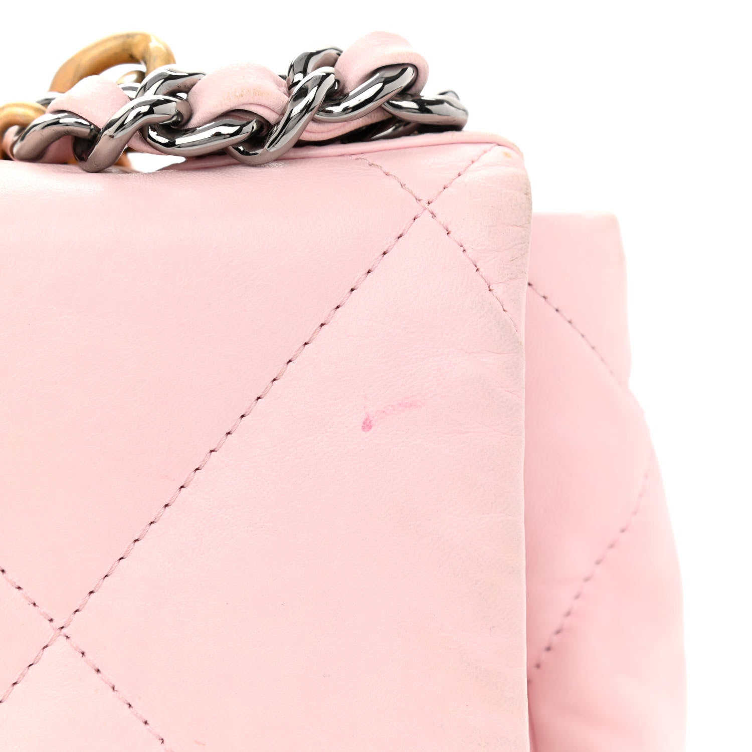 Chanel Lambskin Quilted Medium Chanel 19 Flap Light Pink 11 of 17