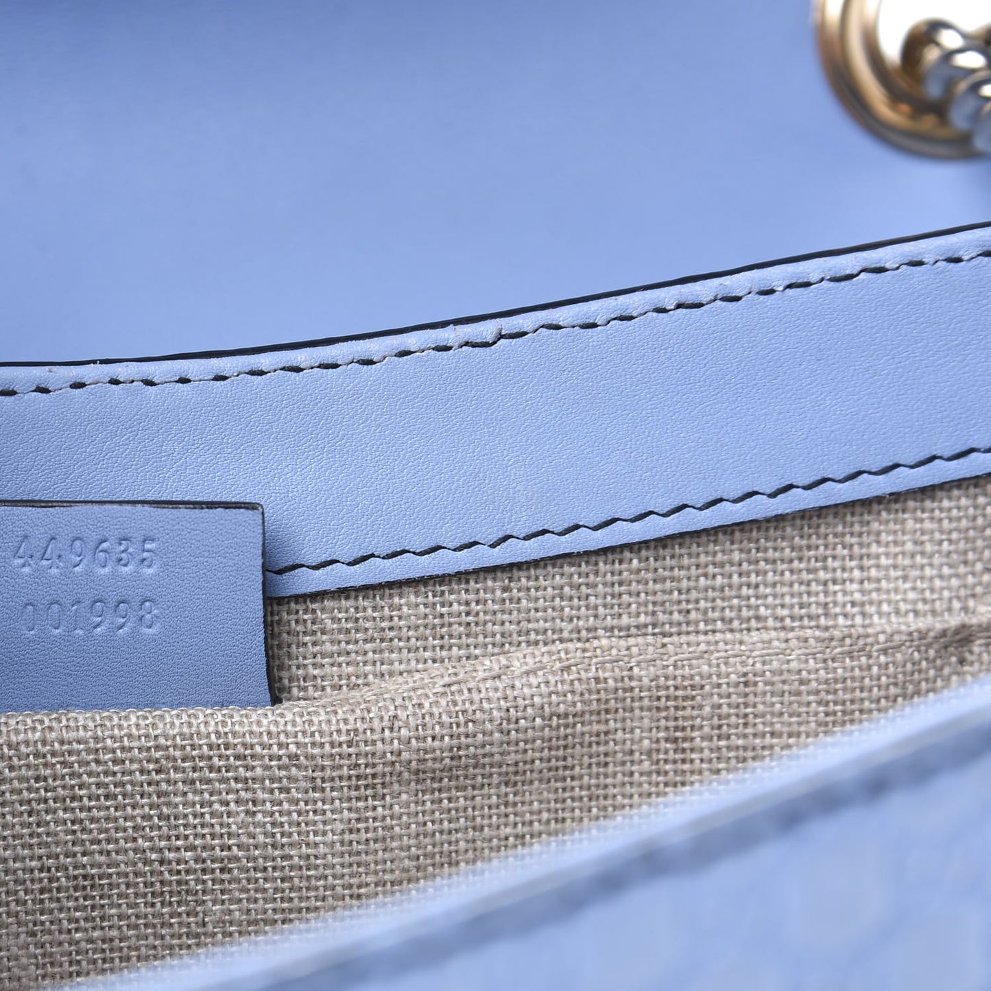 Microguccissima Medium Emily Chain Shoulder Bag Mineral Blue