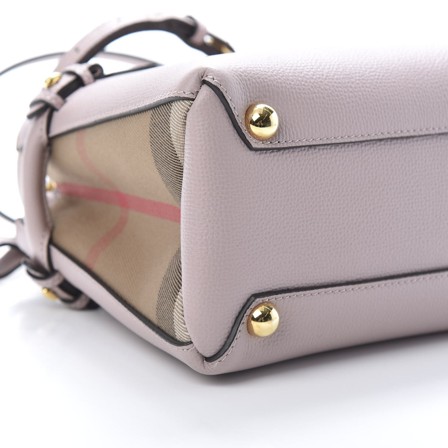 Grainy Calfskin House Check Baby Banner Tote Pale Orchid
