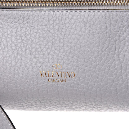 Valentino Garavani Grained Calfskin Rockstud Belt Bag 85 Pastel Grey 7 of 9