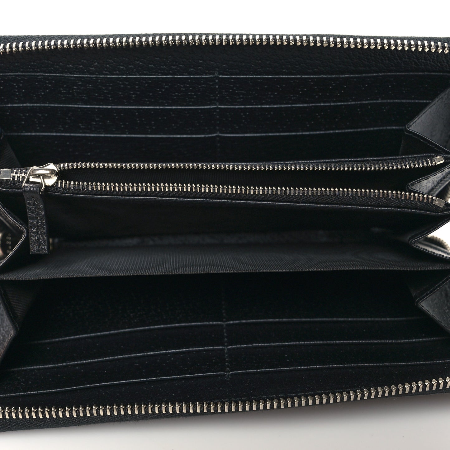 Canvas Monogram Jumbo GG Textured Dollar Calfskin Continental Wallet Black