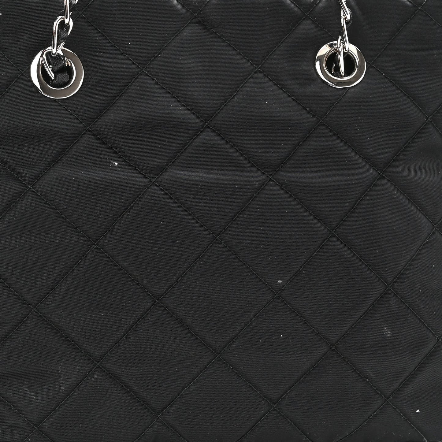 Nylon Tessuto Impuntu Quilted Tote Black