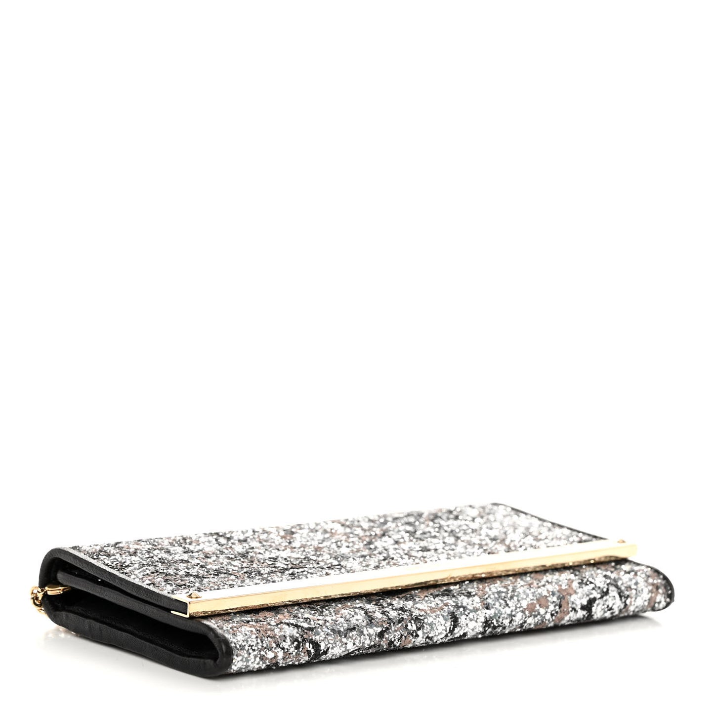 Glitter Milla Wallet on Chain Silver