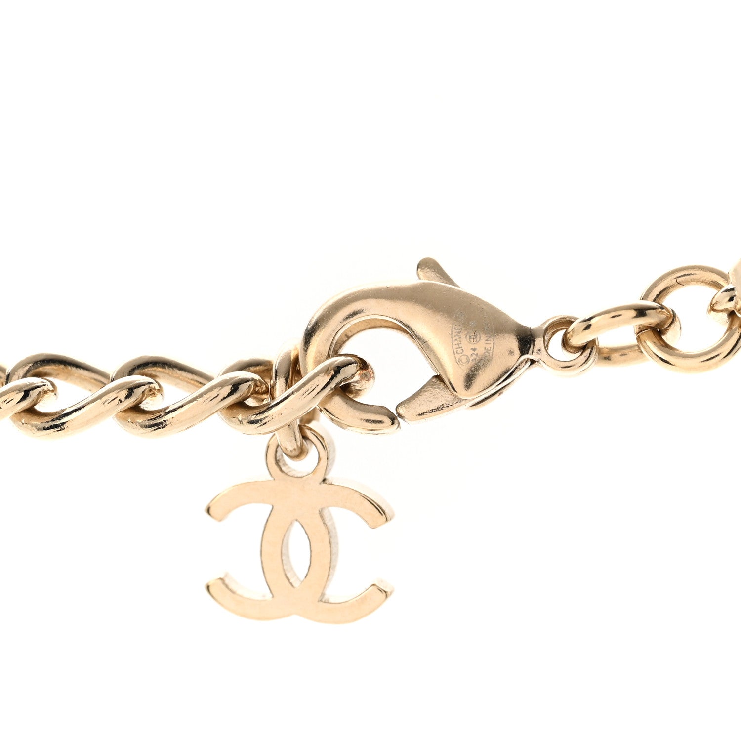 Chanel Metal CC Short Chain Necklace Gold 5 of 7
