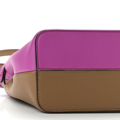 Fendi Vitello Seta Nappa Plexiglass Bi-Color Mini Peekaboo Iconic Satchel Bouganville Sand 10 of 12
