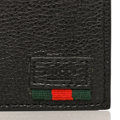 Gucci Grained Calfskin Web Bi-Fold Wallet Black 6 of 6