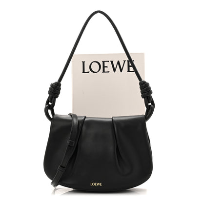 Loewe Shiny Nappa Calfskin Paseo Satchel Black 10 of 10