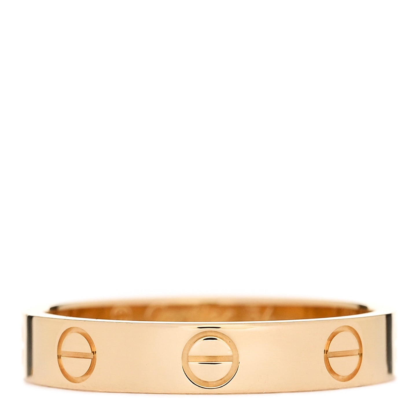 18K Yellow Gold 3.5mm LOVE Wedding Band Ring 54 6.75