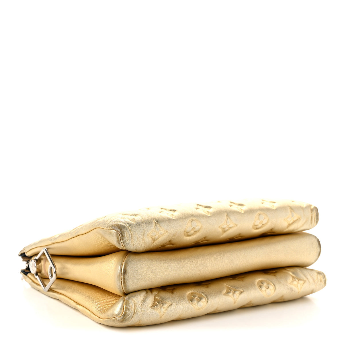 Louis Vuitton Lambskin Embossed Monogram Coussin PM Gold 4 of 10