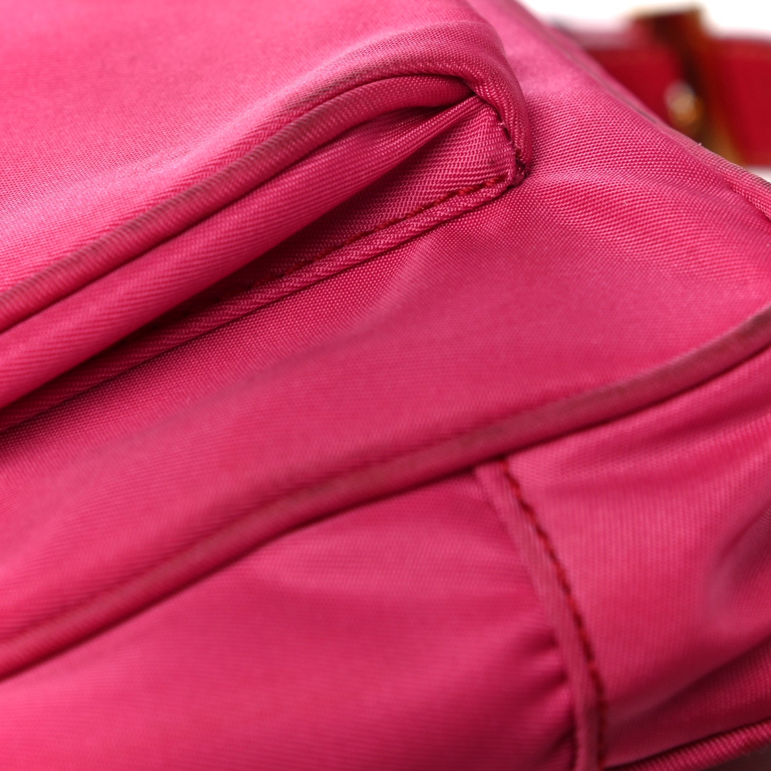 Prada Tessuto Nylon Patent Pocket Messenger Bag Fuxia 17 of 19