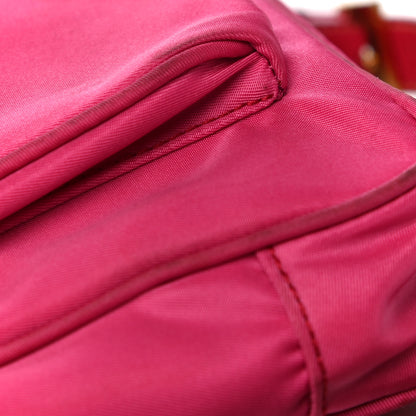 Prada Tessuto Nylon Patent Pocket Messenger Bag Fuxia 17 of 19