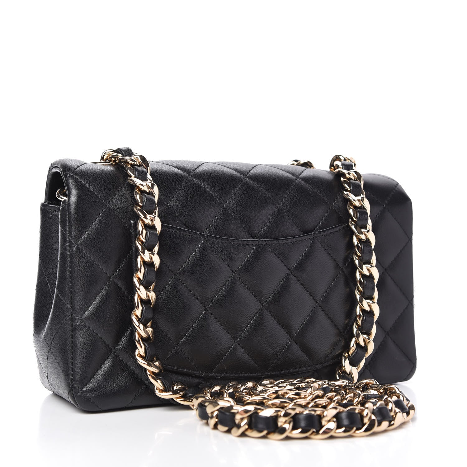 Chanel Lambskin Quilted Mini Coco Charms Rectangular Flap Black 3 of 10