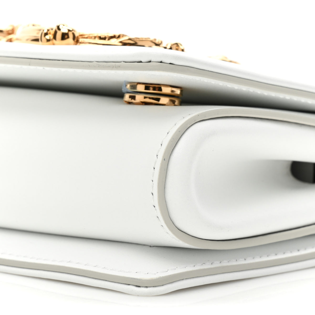 Calfskin DG Girls Phone Shoulder Bag White