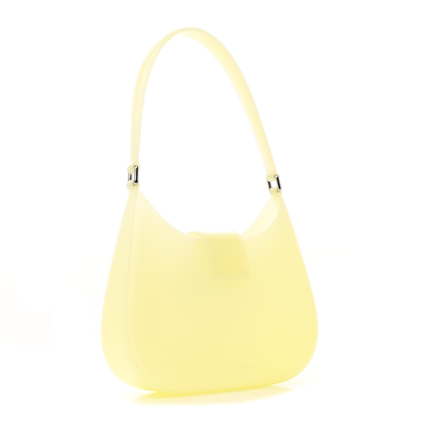 PVC Crystal Embellished Small Legacy Glitter Hobo Lemon Drop