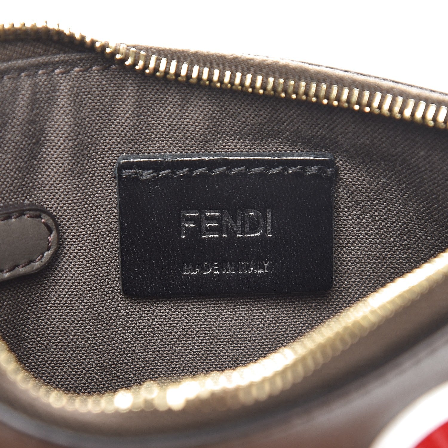 Fendi Vitello Liberty Studded Large Key Case Pouch Carbone Multicolor 6 of 7