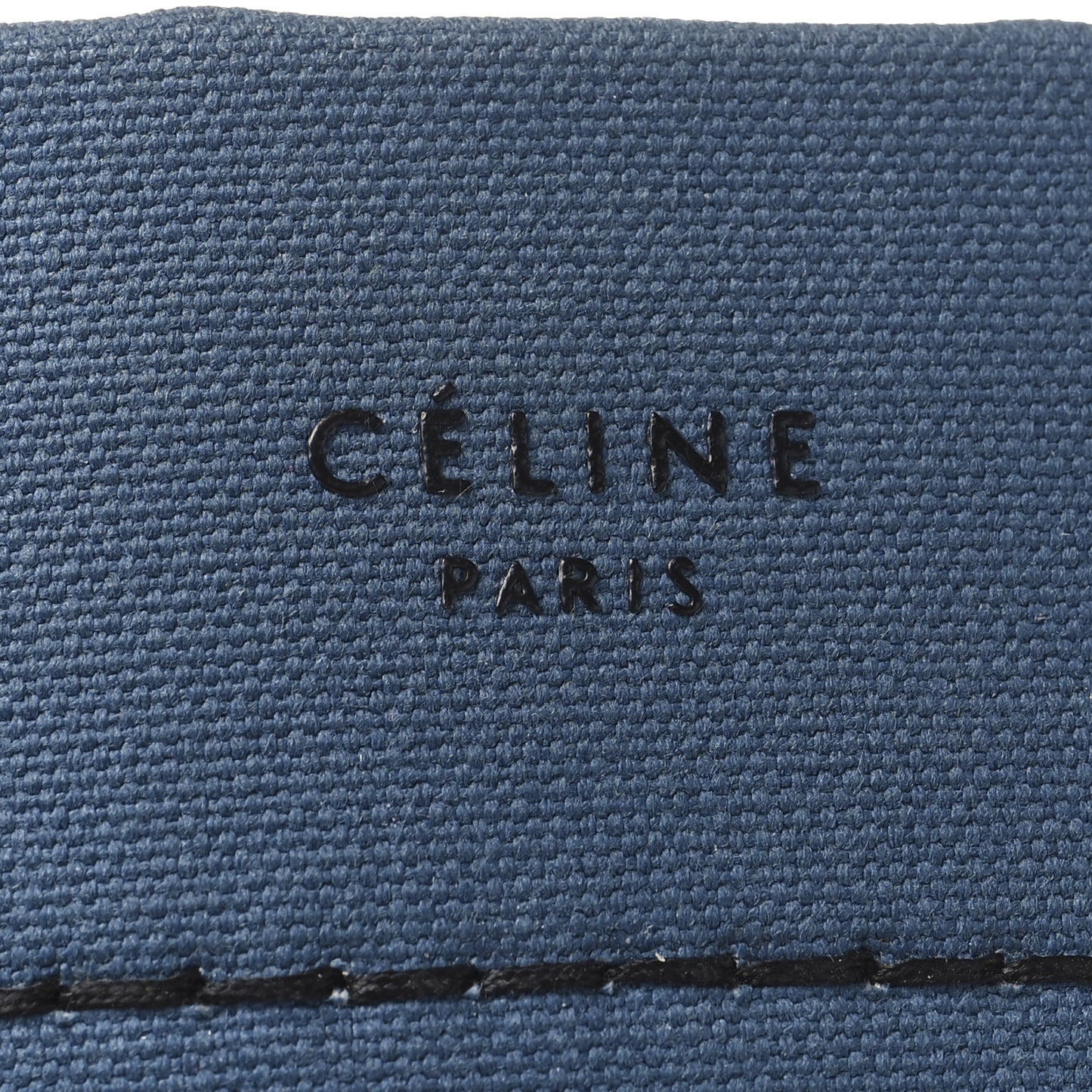 Canvas Calfskin Large Twisted Cabas Beige Blue