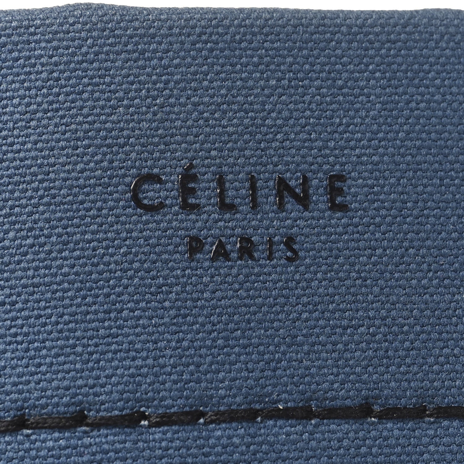 Celine Canvas Calfskin Large Twisted Cabas Beige Blue 6 of 9