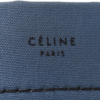 Celine Canvas Calfskin Large Twisted Cabas Beige Blue 6 of 9