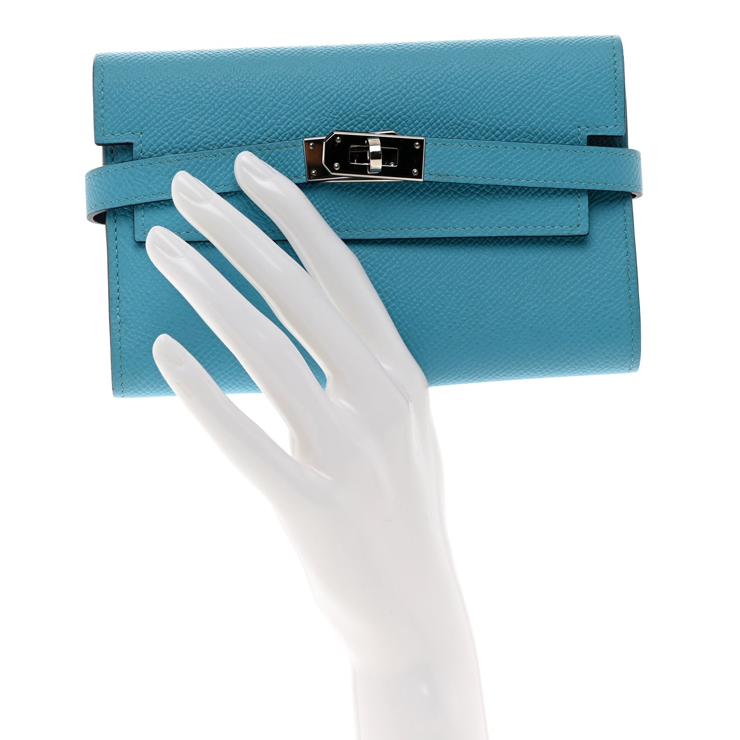 Epsom Verso Medium Kelly Wallet Bleu Du Nord Rouge De Coeur