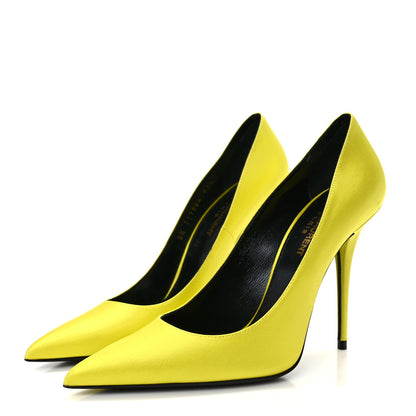 Saint Laurent Satin Crepe Marylin 110 Pumps 37.5 Narcissus 37.5 Yellow 3 of 9