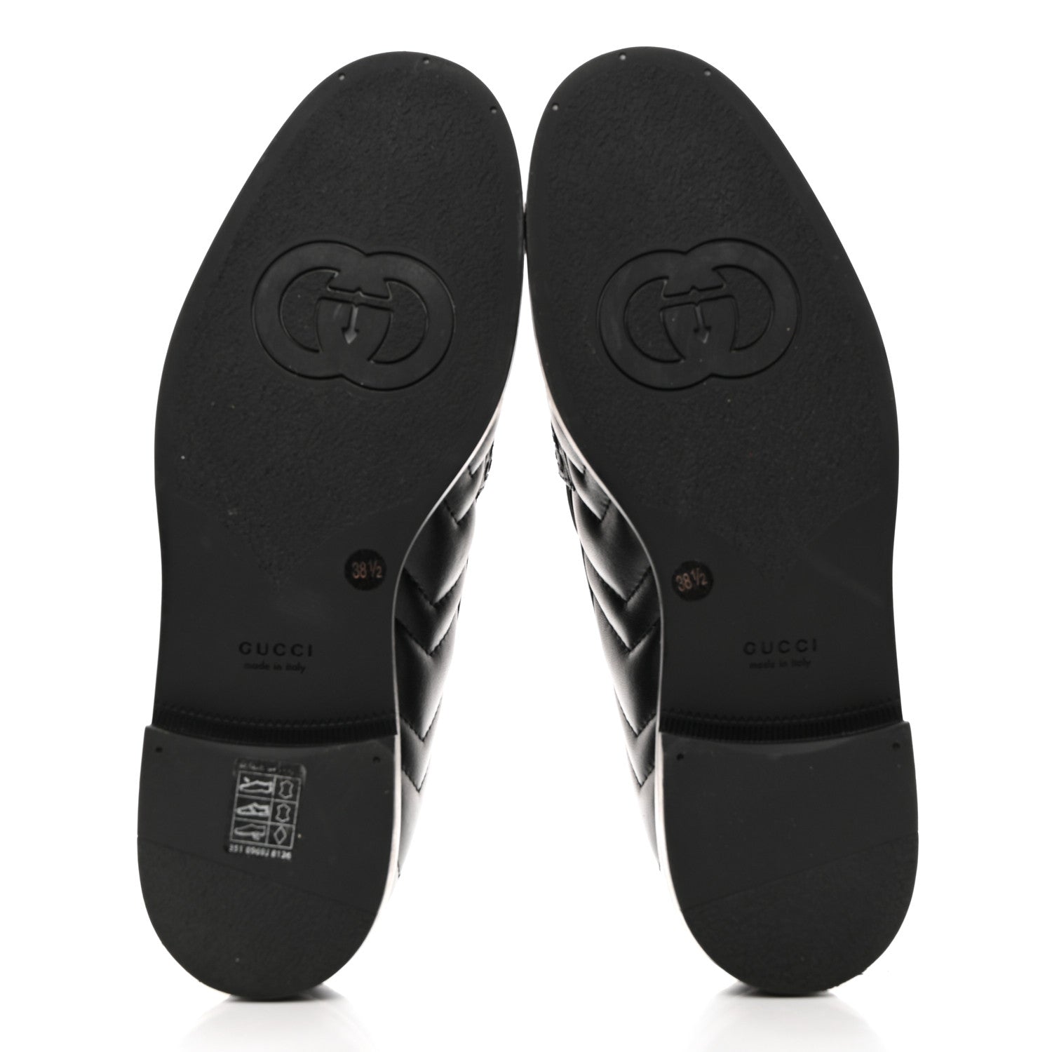 Gucci Nappa Matelasse Double G Marmont Loafers 38.5 Black 5 of 9