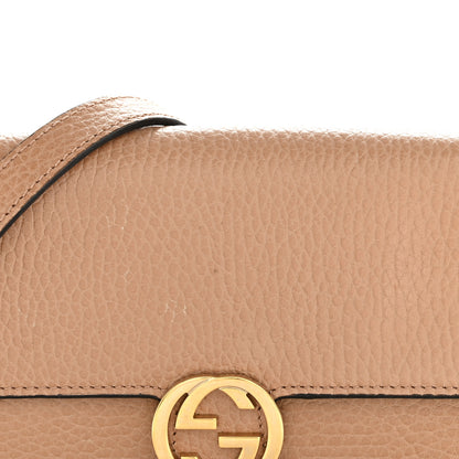 Gucci Dollar Calfskin Interlocking G Chain Wallet Camelia 8 of 14