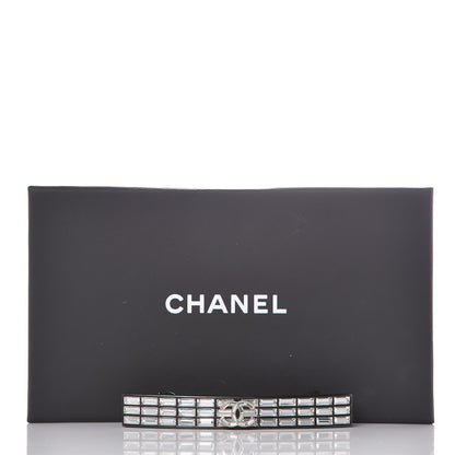 Chanel Crystal CC Hair Clip Barrette Silver 6 of 6