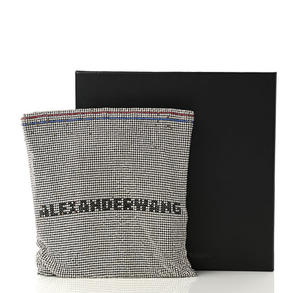 Alexander Wang Rhinestone Chain Mesh Wanglock Logo Pouch Silver Multicolor 9 of 9