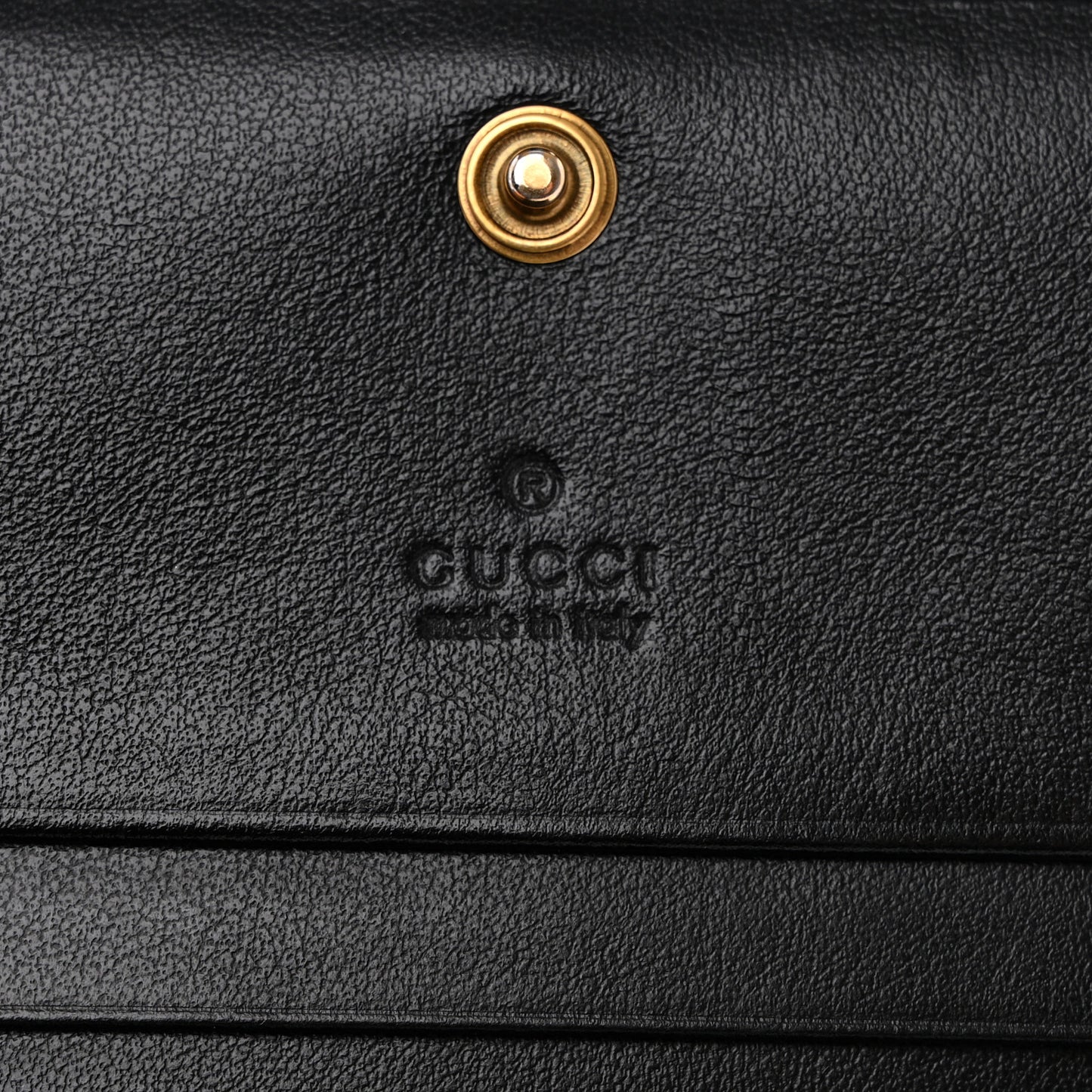Calfskin Matelasse GG Marmont Card Case Wallet Black