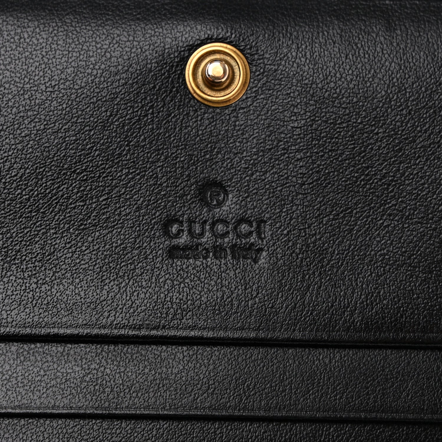 Gucci Calfskin Matelasse GG Marmont Card Case Wallet Black 6 of 10