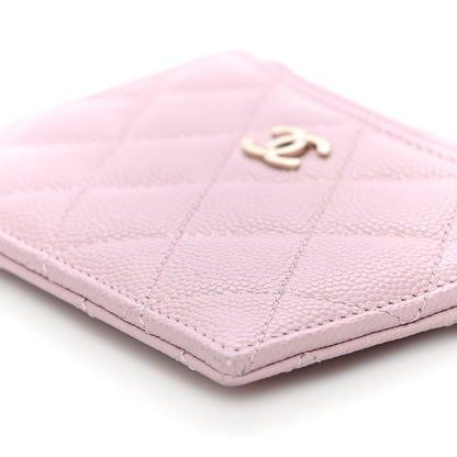 Chanel Caviar Quilted CC Zip Card Holder Light Pink 11 of 14