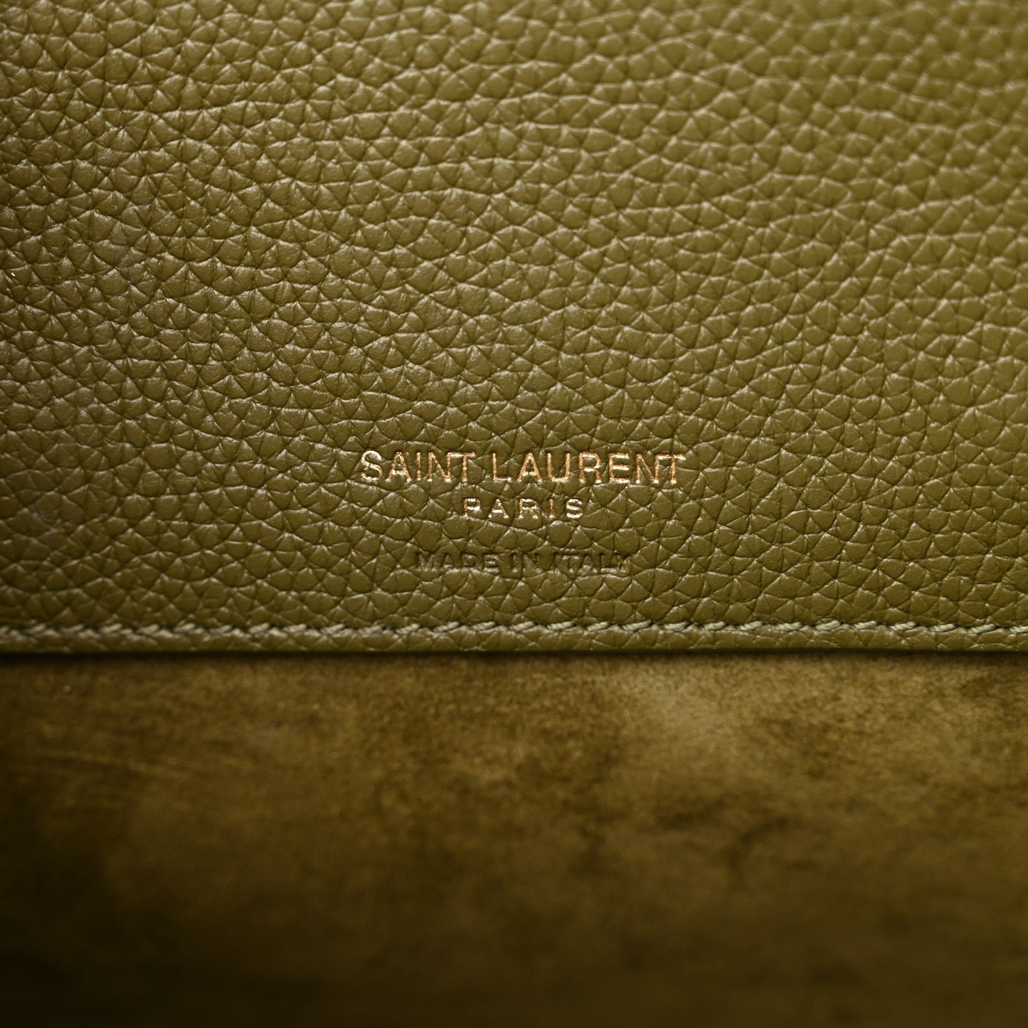 Grained Calfskin Nano Supple Sac De Jour Green