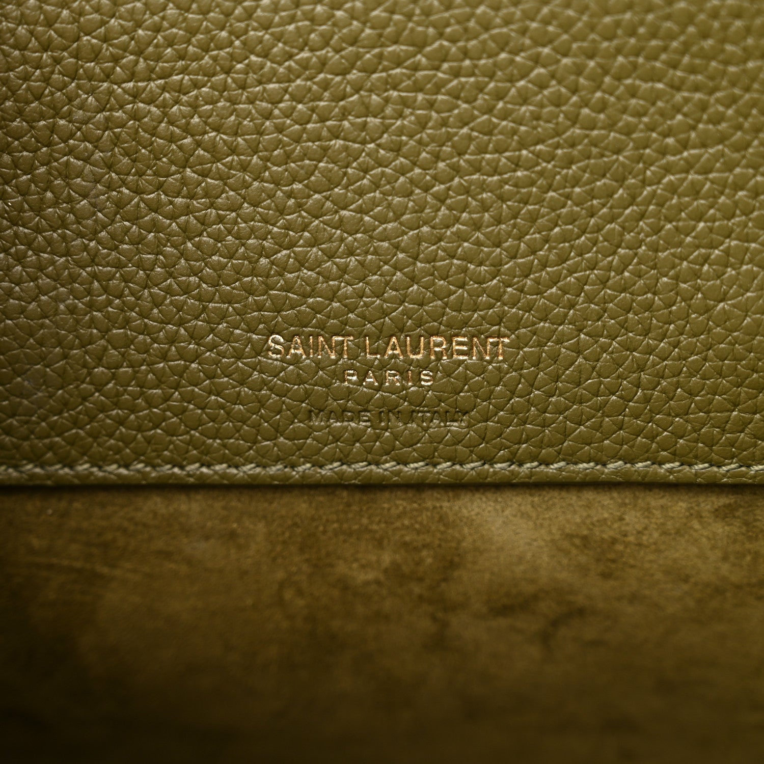 Saint Laurent Grained Calfskin Nano Supple Sac De Jour Green 7 of 15