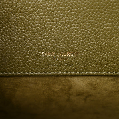 Saint Laurent Grained Calfskin Nano Supple Sac De Jour Green 7 of 15