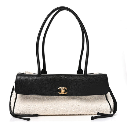 Chanel Grained Calfskin Boucle Urban Essentials Small Shopping Bag Ecru Black 1 of 10