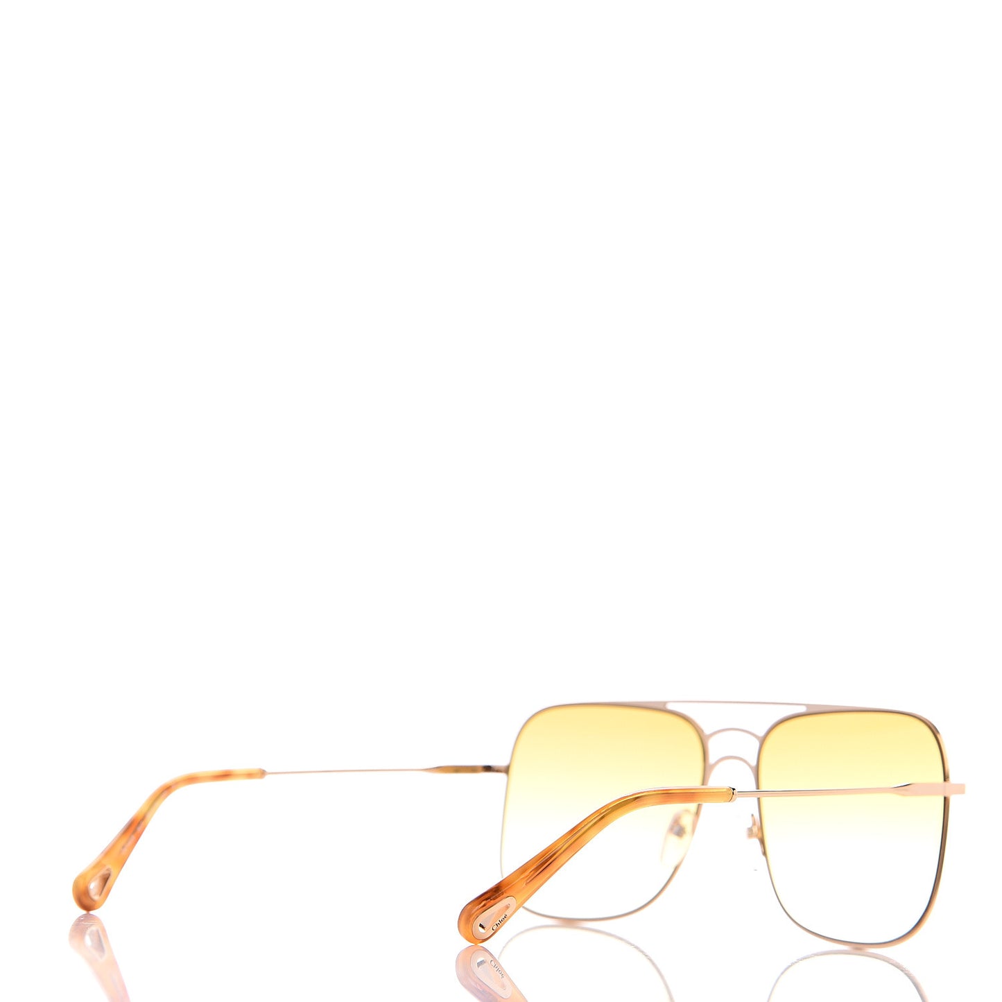 Square Aviator Sunglasses CE140S Gold Yellow