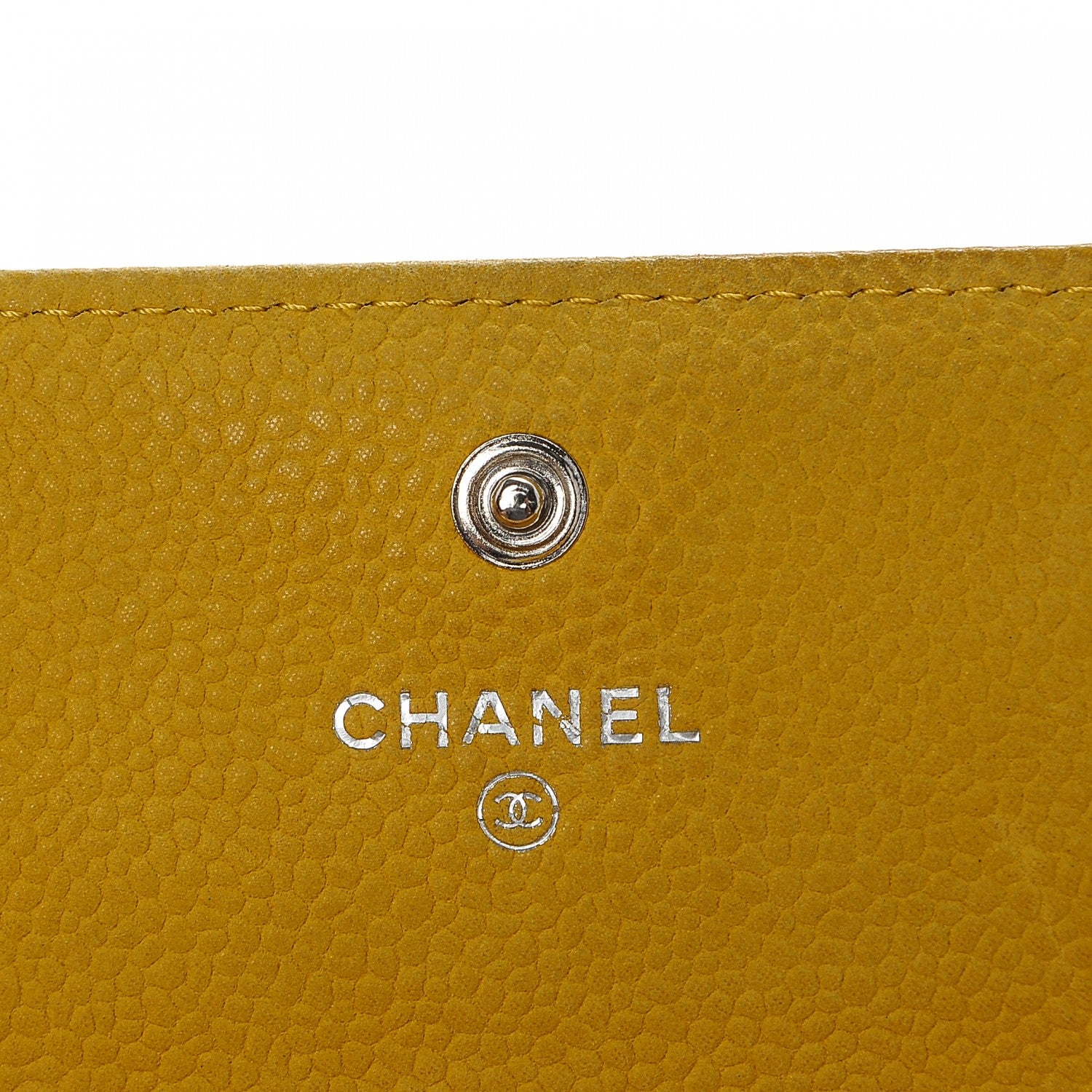 Chanel Iridescent Caviar Quilted Large Flap Wallet Yellow 5 of 10