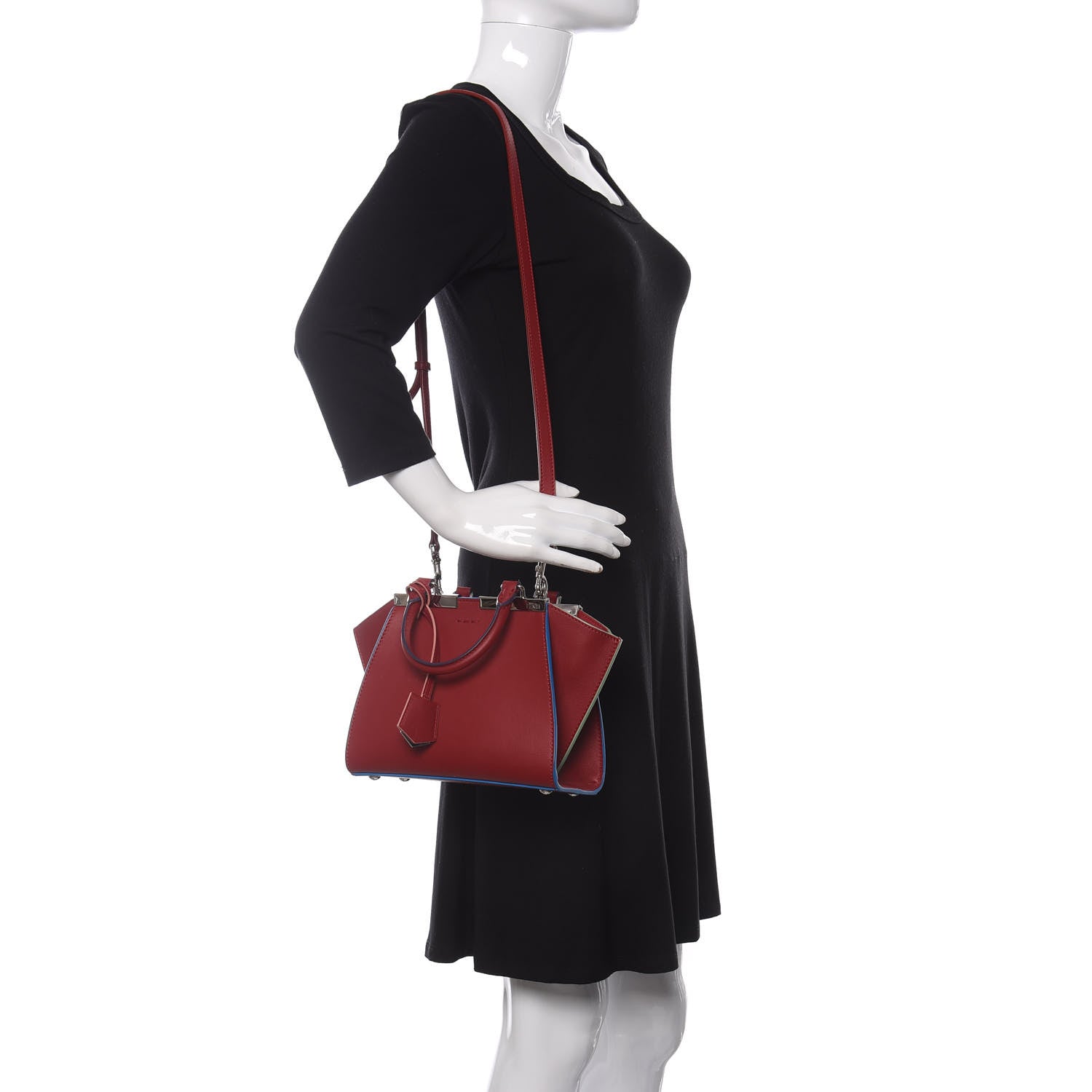 Fendi Vitello Dolce Mini 3jours Tote Ribes 2 of 10