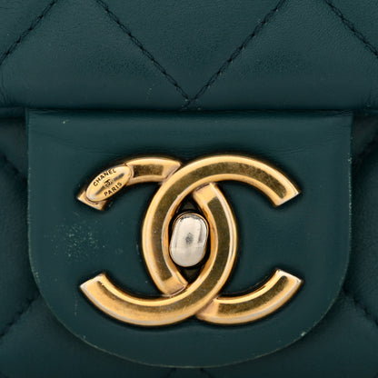 Chanel Calfskin Quilted East West Flap Dark Blue 12 of 14