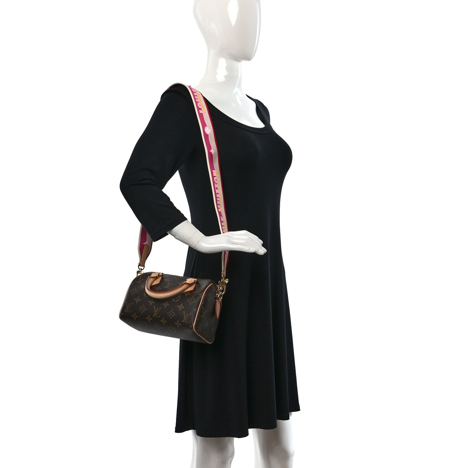 Louis Vuitton Monogram Speedy Bandouliere 20 Fuchsia 2 of 11