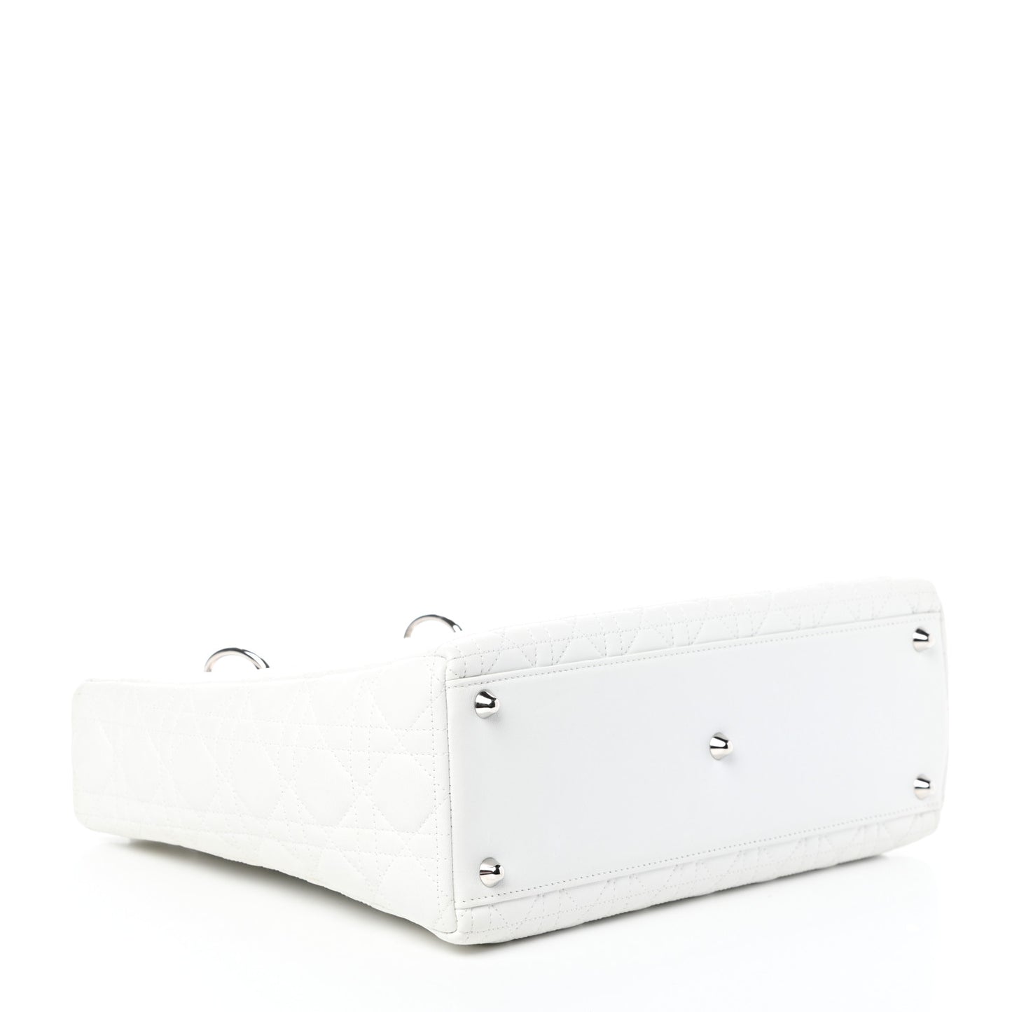 Lambskin Cannage Large Lady Dior White