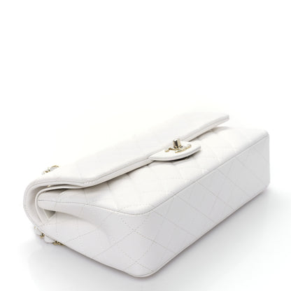 Chanel Caviar Quilted Medium Double Flap White 4 of 9