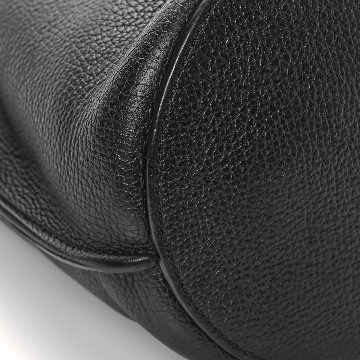 Supple Grained Calfskin Nano Big Bag Bucket Black