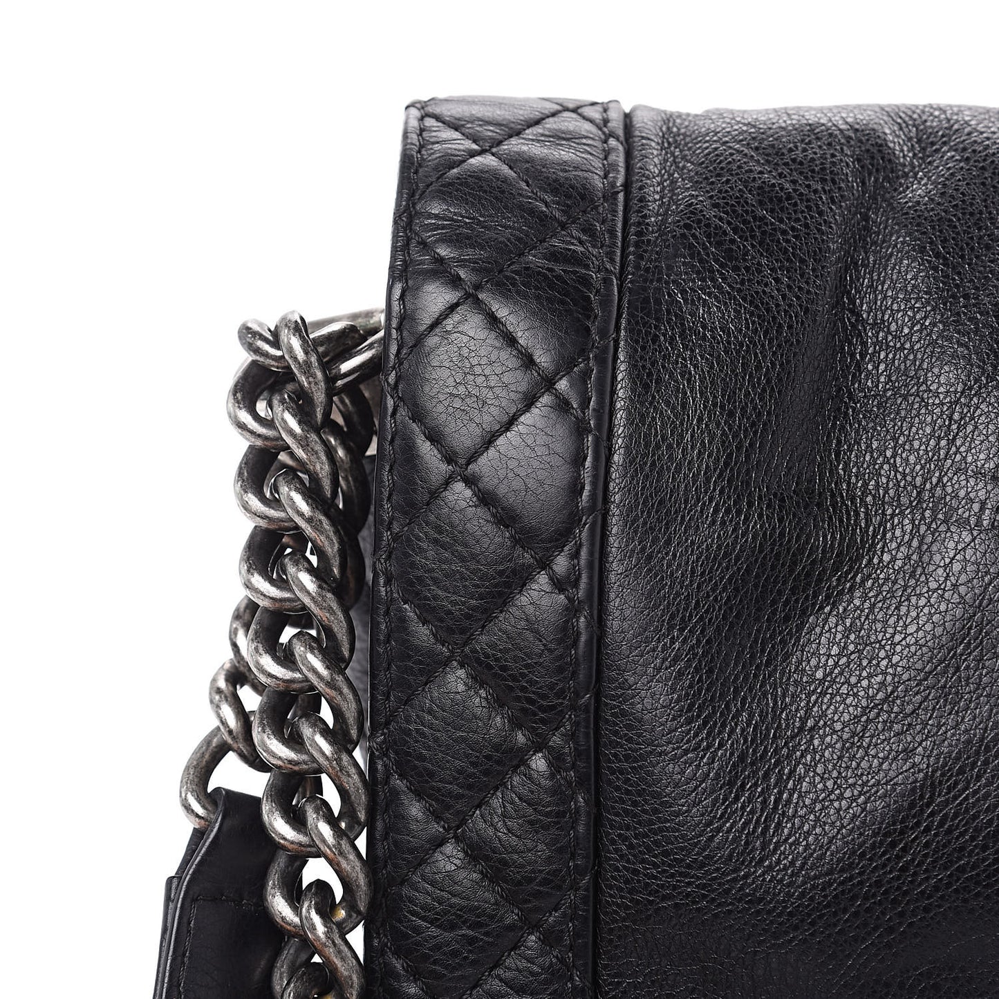 Calfskin New Medium Boy Reverso Flap Black