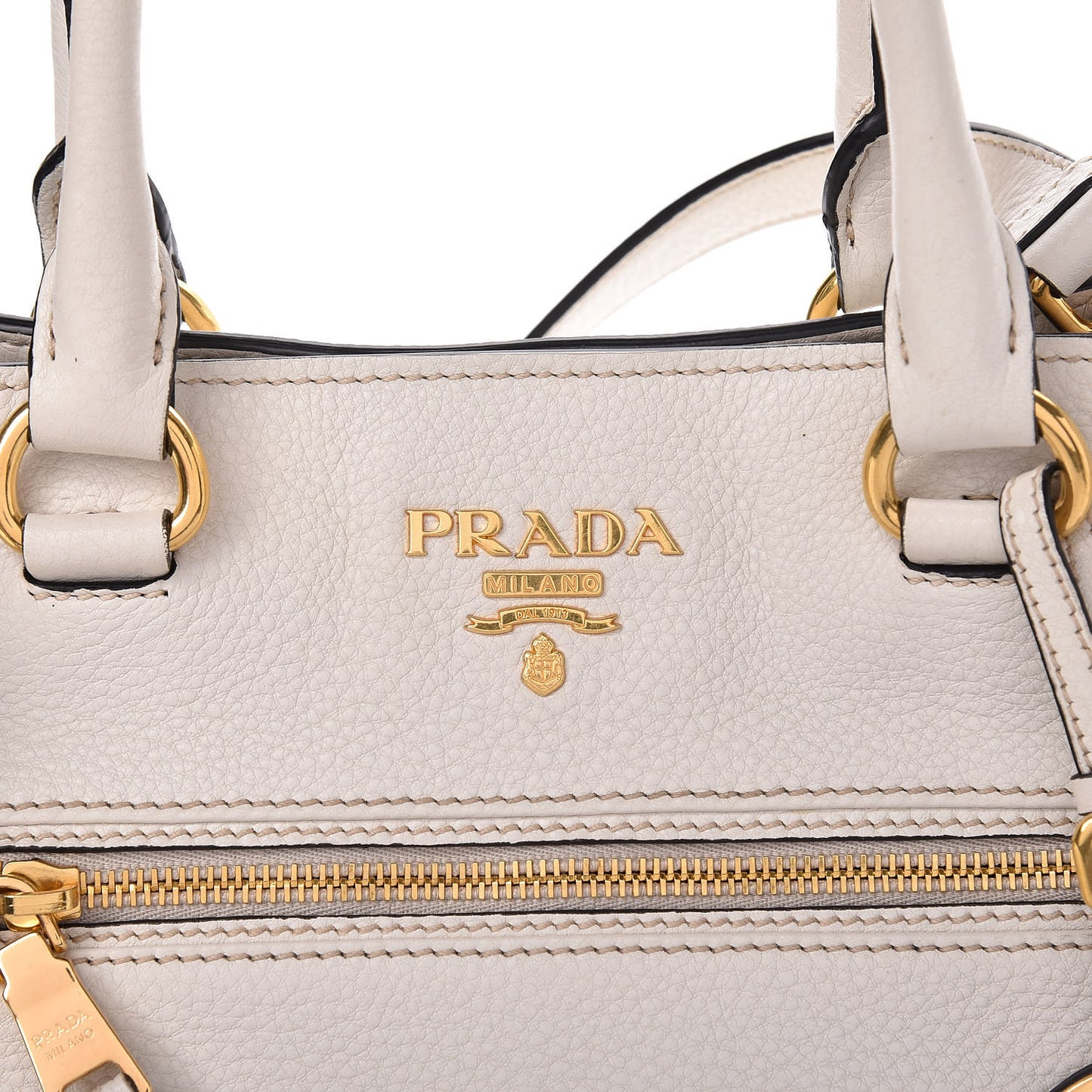 Vitello Daino Shopping Tote White