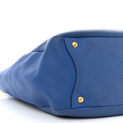 Prada Vitello Daino Side Pocket Hobo Azzurro 10 of 17