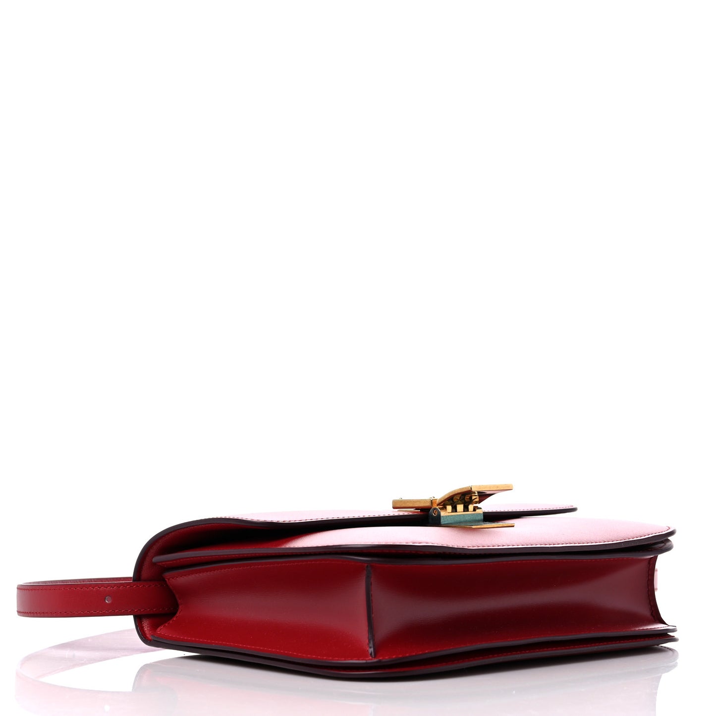 Box Calfskin Medium Classic Box Flap Bag Red