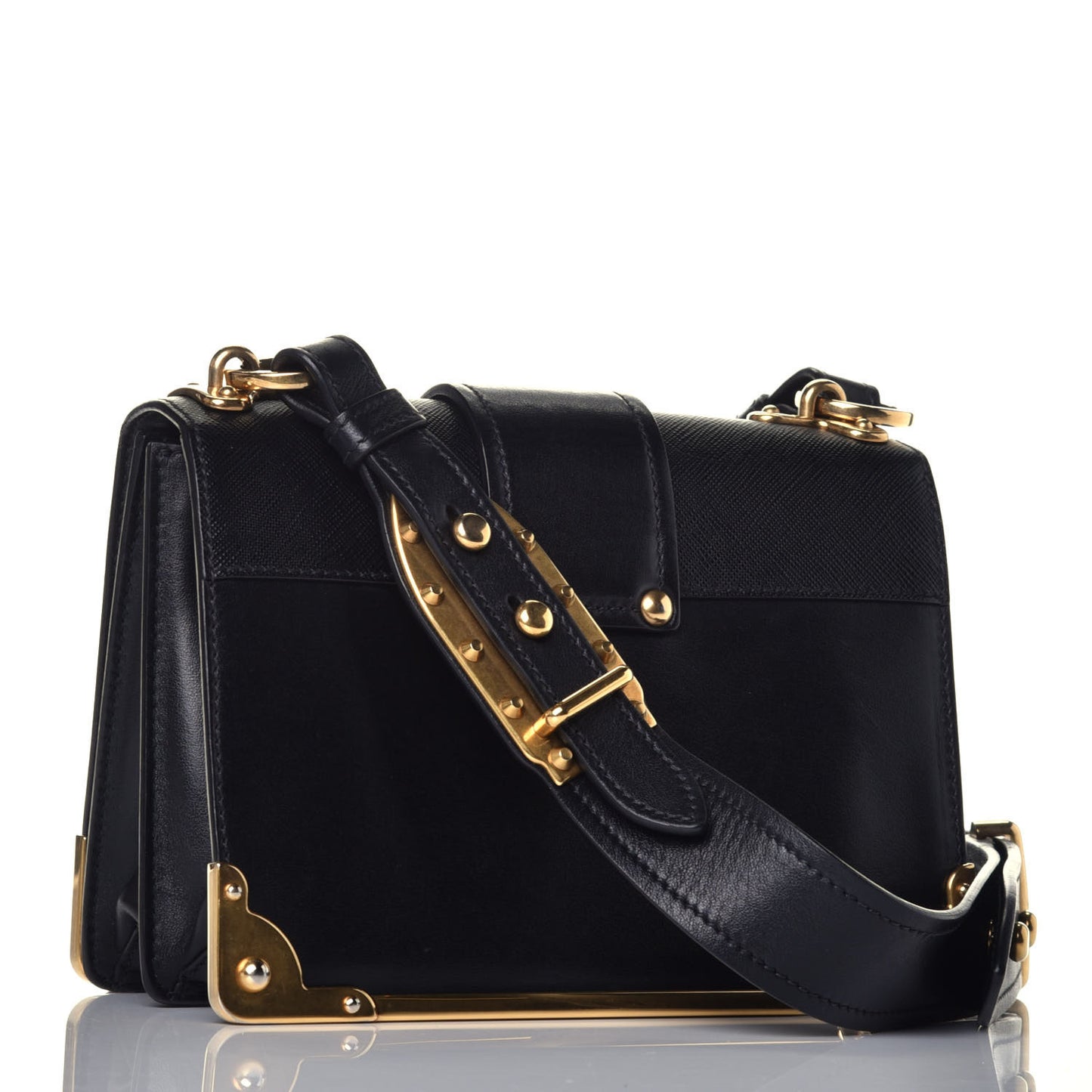City Calf Saffiano Cahier Bag Black